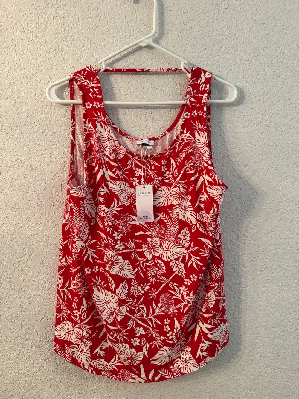 Lascana Red Floral Scoop-Neck Camisole